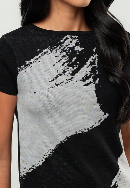Marissa Abstract Colorblock Knit Top