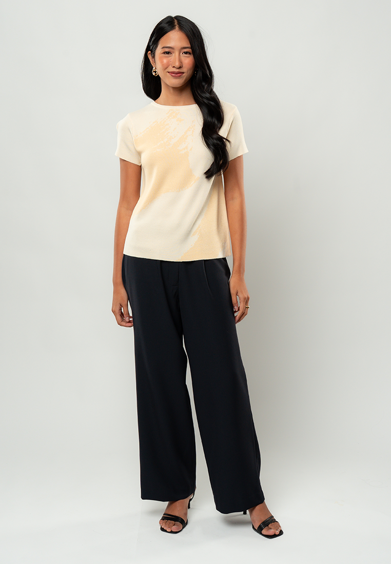Marissa Abstract Colorblock Knit Top