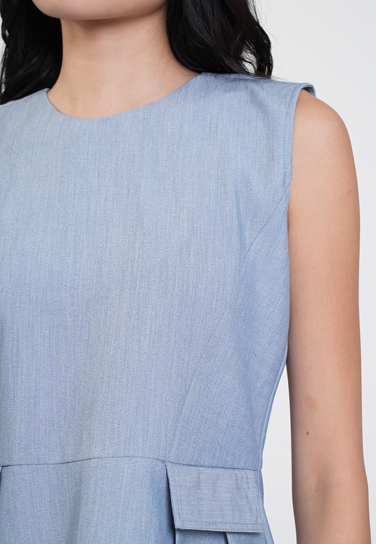 Capri Sleeveless Peplum Blouse