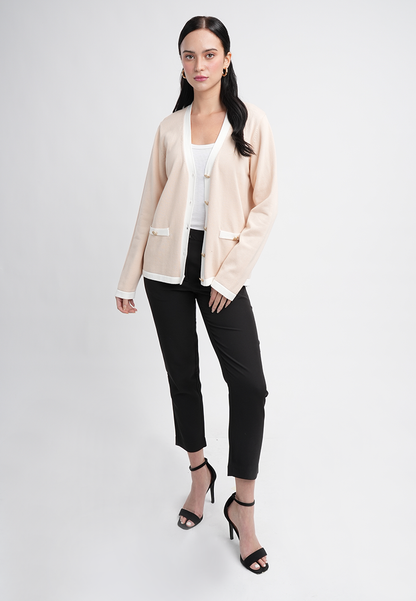 Amelia Signature Button-Up Knit Cardigan