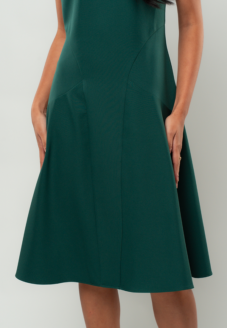 Noa A-Line Dress with Notched V-Neck