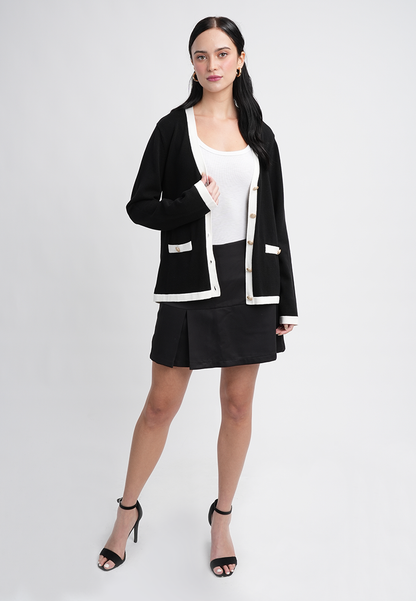 Amelia Signature Button-Up Knit Cardigan