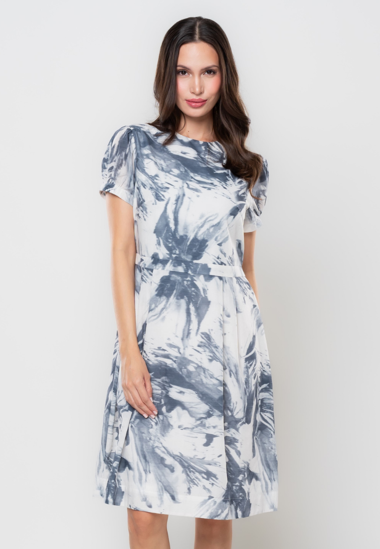 Devonne Abstract Printed Dress