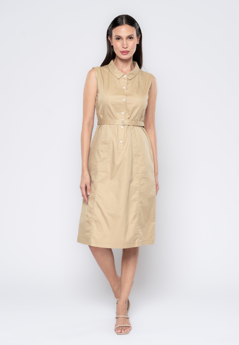 Claire A-Line Cotton Shirt Dress