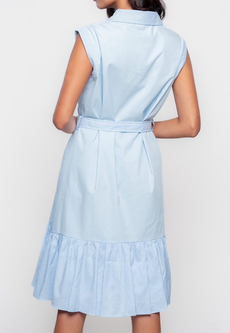 Rosalina Collared Flounce Dress with Front Pocket and Adjustable Belt – Apple and Eve Rosalina Collared Flounce Dress with Front Pocket and Adjustable Belt – Apple and Eve