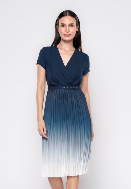 Aaliyah Pleated Ombre Dress