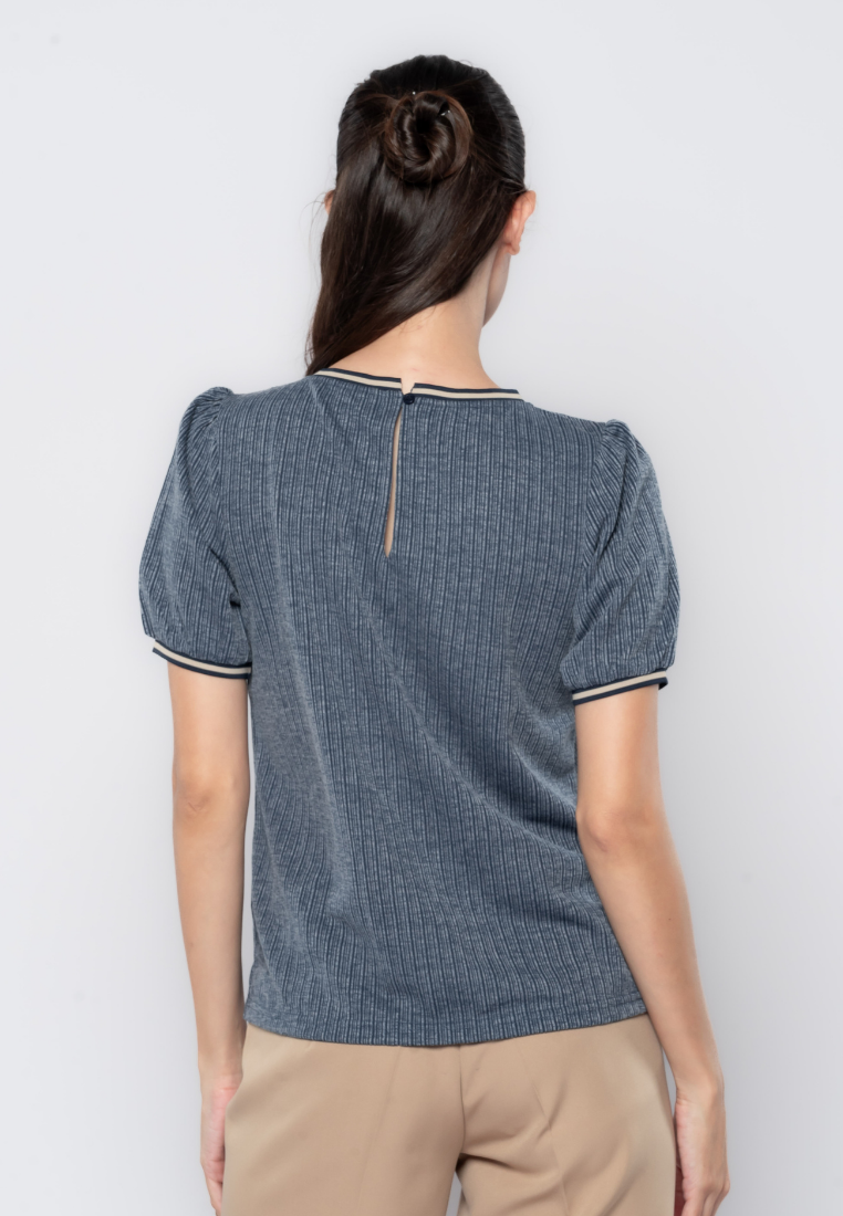 Embellished Monogram Textured Top