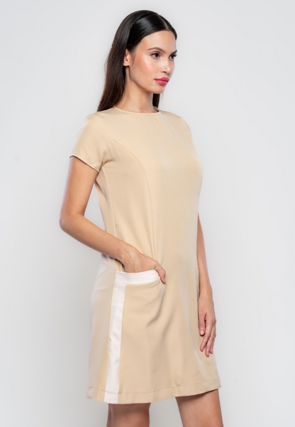 Kimberley Contrast Pocket Shift Dress