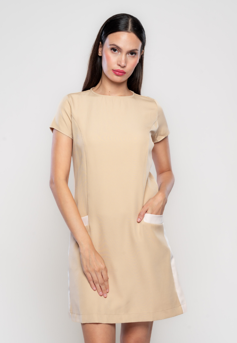 Kimberley Contrast Pocket Shift Dress