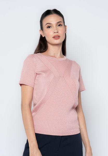 Plain Textured Knit Top