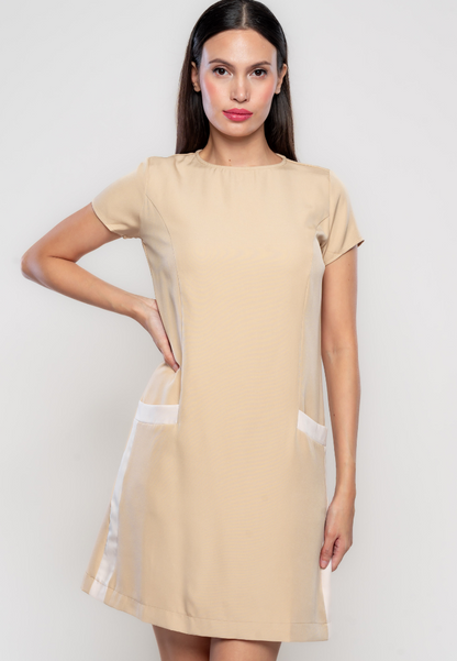 Kimberley Contrast Pocket Shift Dress