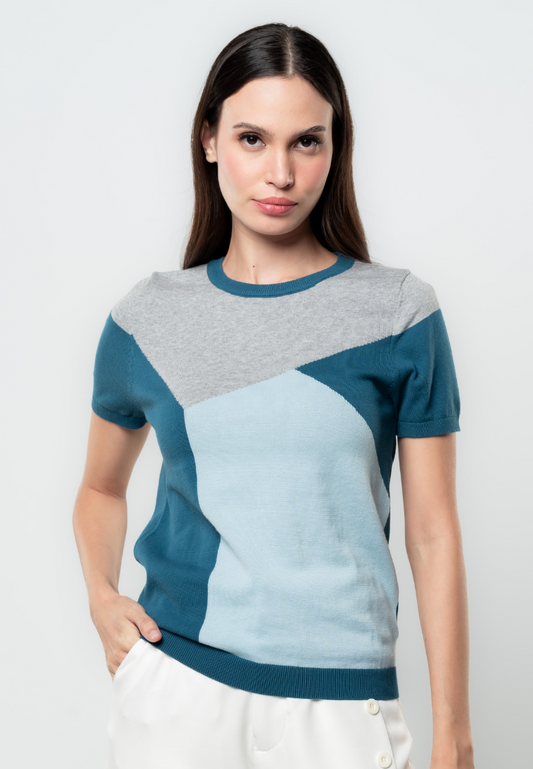 Astra Geo Flat Knit Top