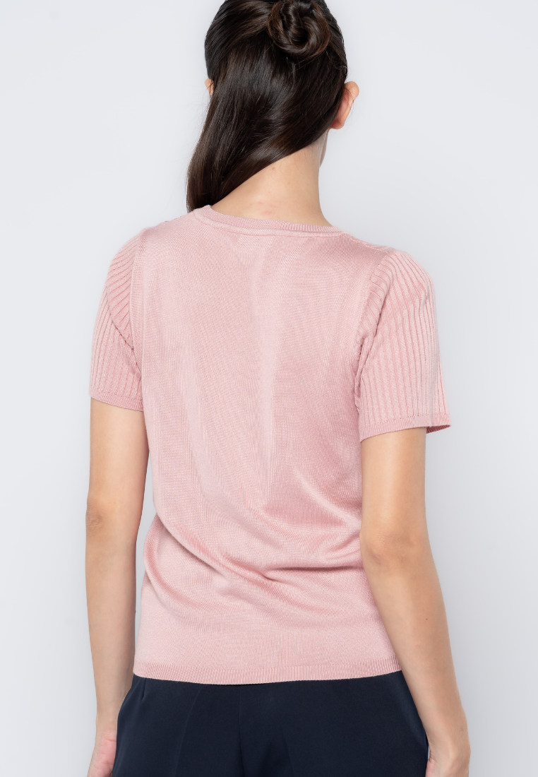 Plain Textured Knit Top