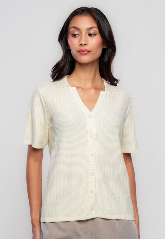 Adeline Knitted Button Down Top