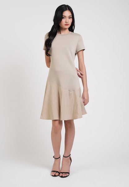 Crystal Modern Diagonal Seam A-Line Dress