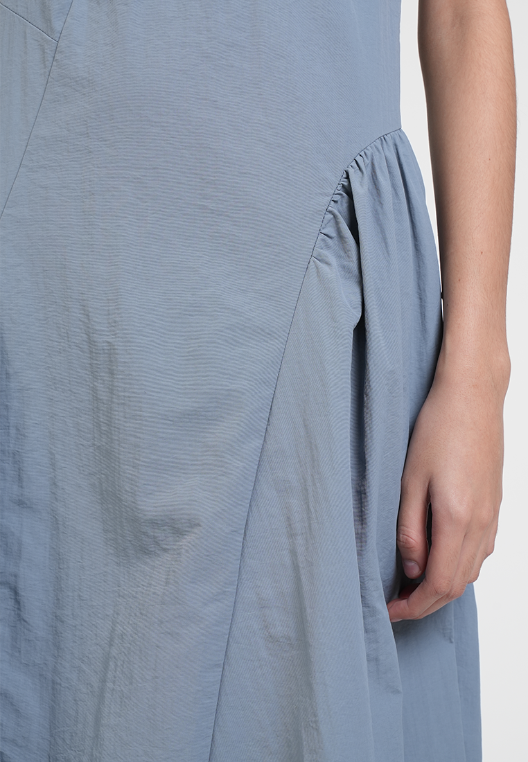 Reign Textured Side Pleat A-line Dress