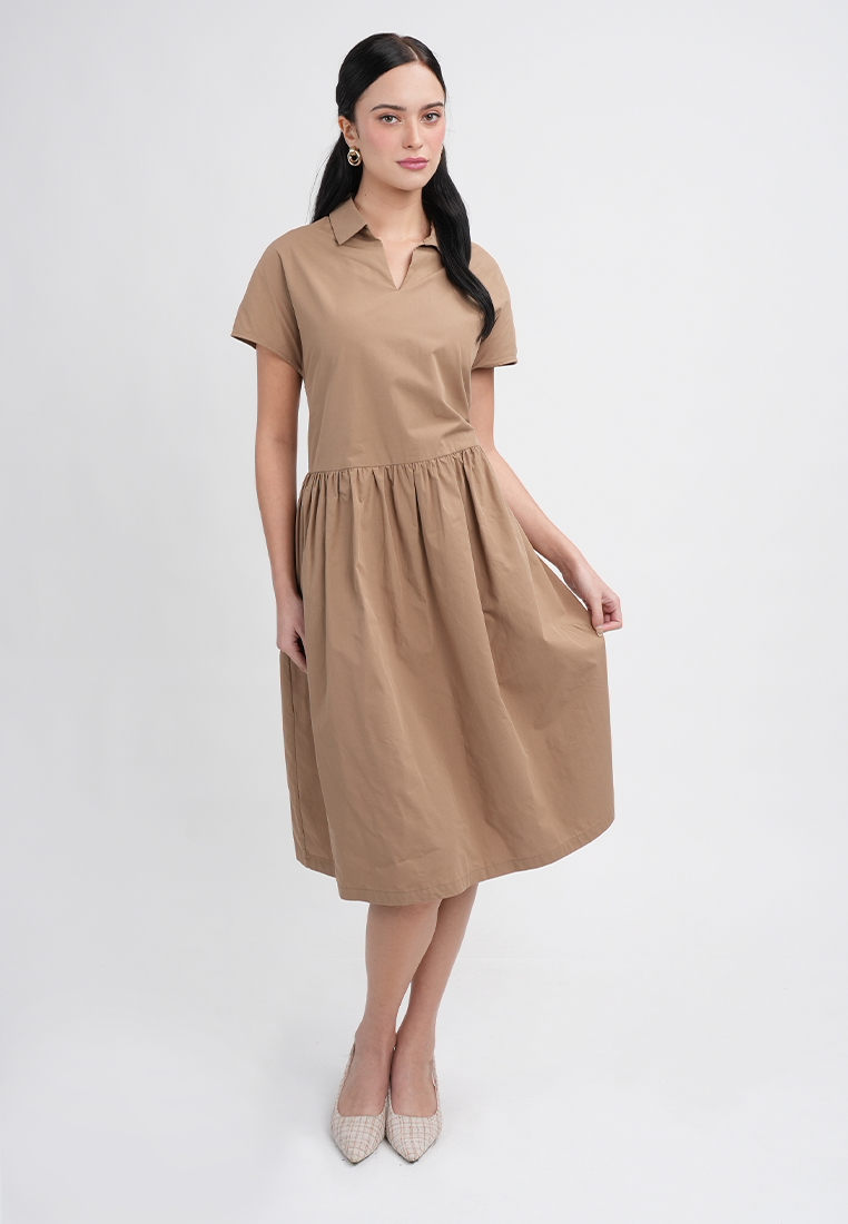 Noelle Collared Midi Dress
