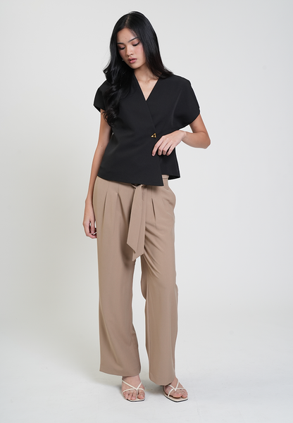 Eliza V-neck Asymmetric Wrap Top