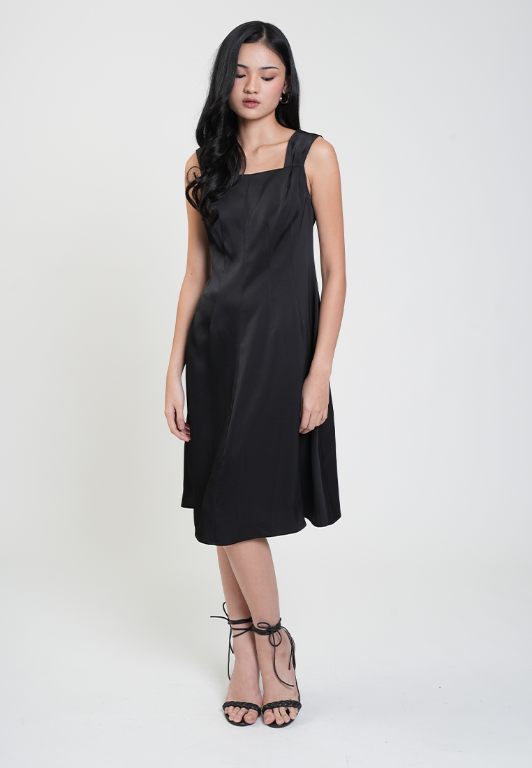 Genevieve Sleeveless Square-Neck Dress
