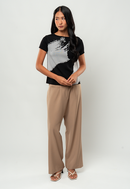 Marissa Abstract Colorblock Knit Top