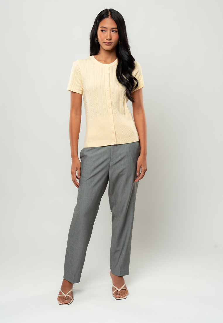 Lilly Classic Cable Knit Cardigan Top