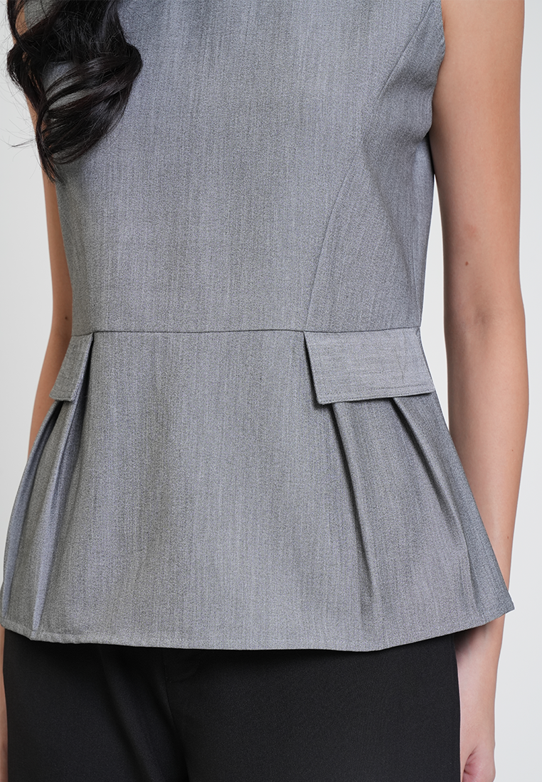 Capri Sleeveless Peplum Blouse