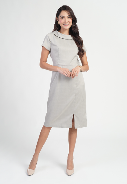 Evangeline Professional Rounded Collar Sheath Dress