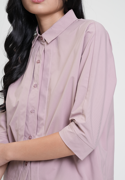 Aster Collared 3/4 Button-Down Blouse