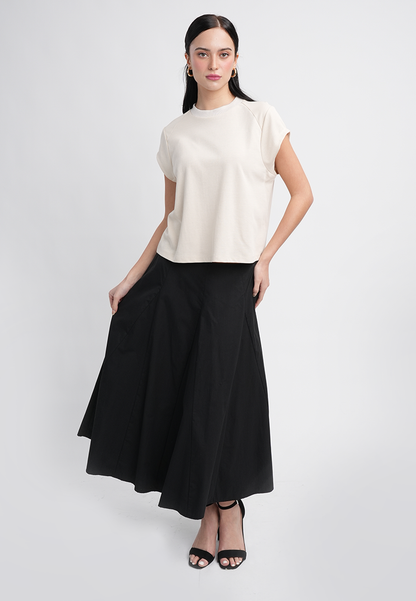 Emily Classic Black Crew Neck Top