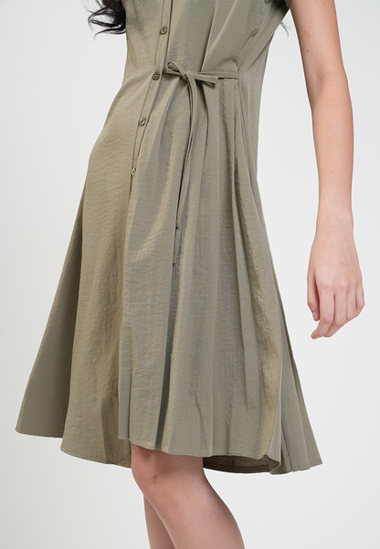 Elodie Button-Down Waist Tie Dress