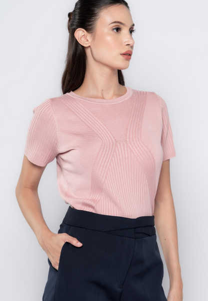 Plain Textured Knit Top