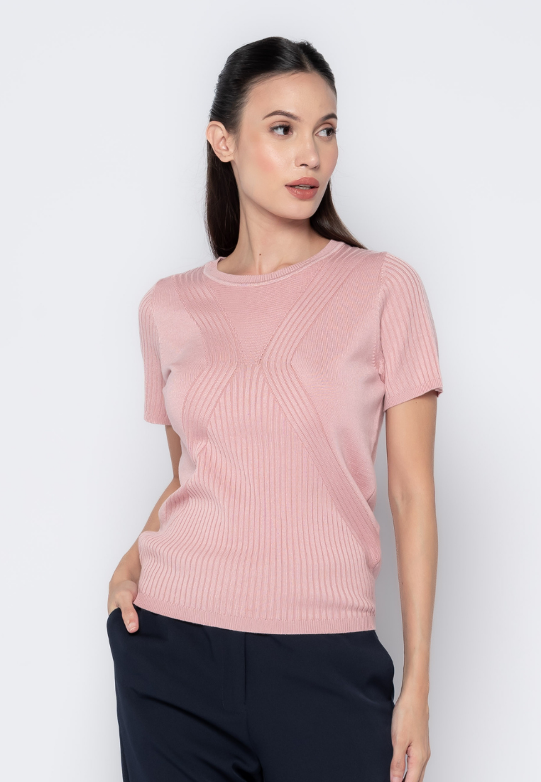 Plain Textured Knit Top