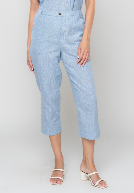 Sabrina Houndstooth Cropped Square Pants