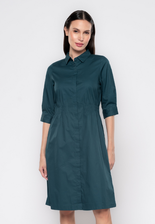 Sabrina Waist Gartered Shirt Dress