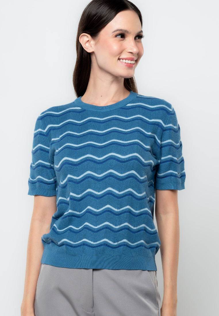 Joy Loose Fit ZigZag Flat Knit Top