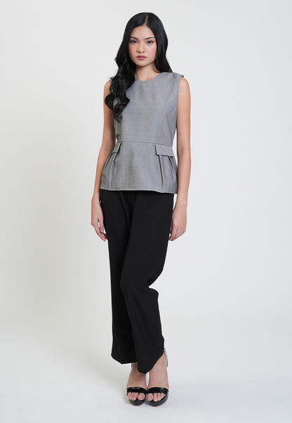 Capri Sleeveless Peplum Blouse