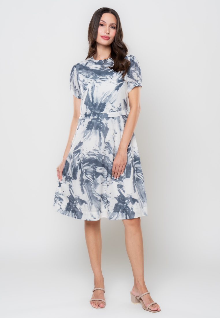 Devonne Abstract Printed Dress