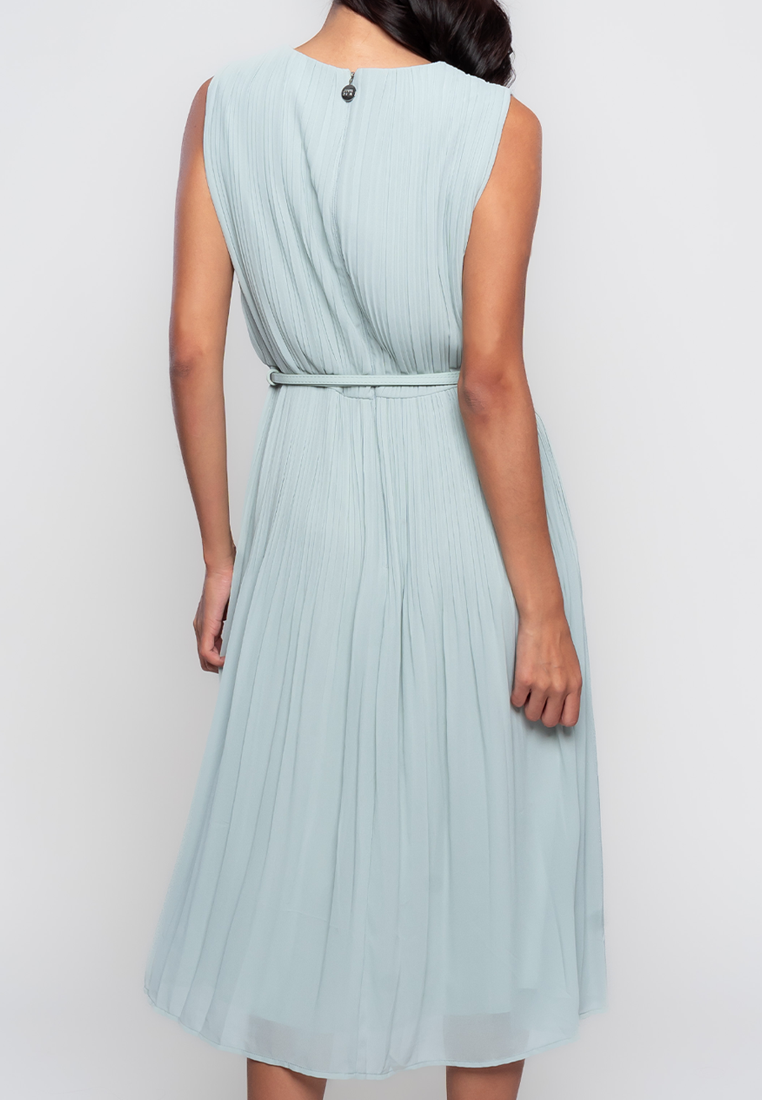 milan pleated skirt dress Milan Full Pleated Dress with Adjustable Belt Apple and Eve