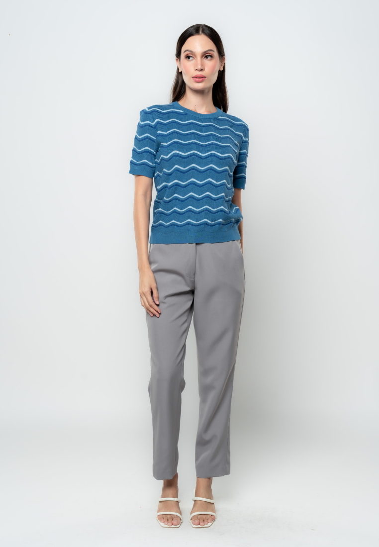 Joy Loose Fit ZigZag Flat Knit Top