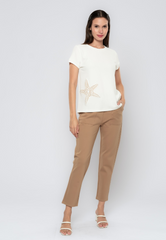 Amaia Shirt With Guipuire Starfish Patch Lace