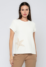 Amaia Shirt With Guipuire Starfish Patch Lace