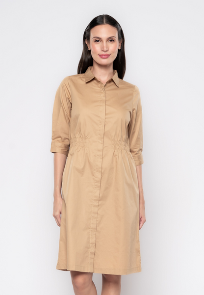 Sabrina Waist Gartered Shirt Dress