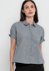 Megan Collared Extended Sleeves Cotton Blouse