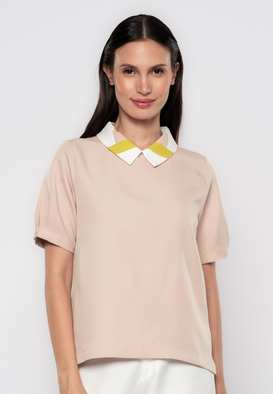 Stella Contrasted Trubenized Collar Blouse