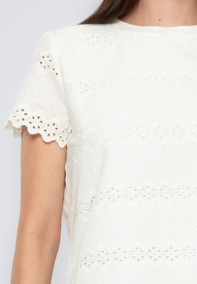 Willow Cotton Eyelet Boxy Top