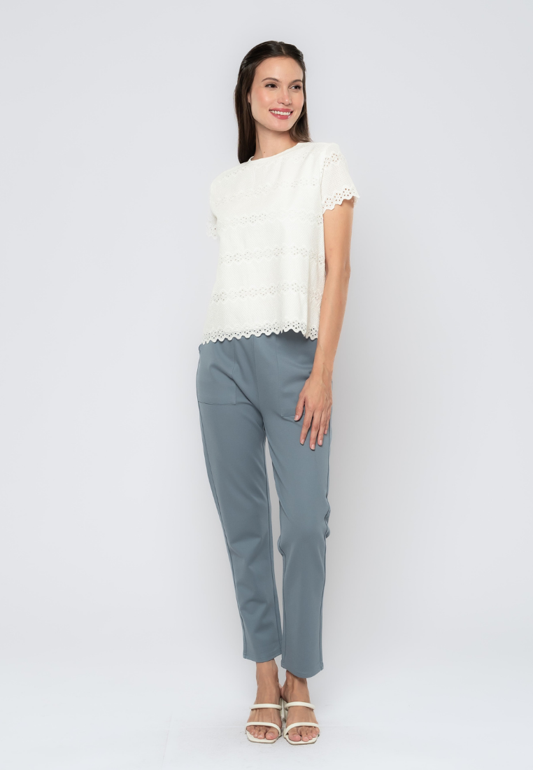 Willow Cotton Eyelet Boxy Top