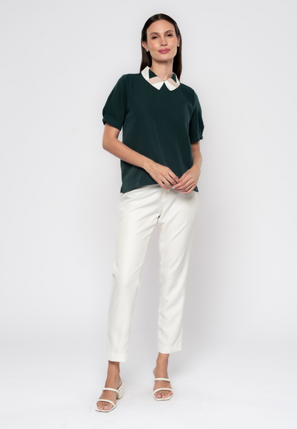 Stella Contrasted Trubenized Collar Blouse