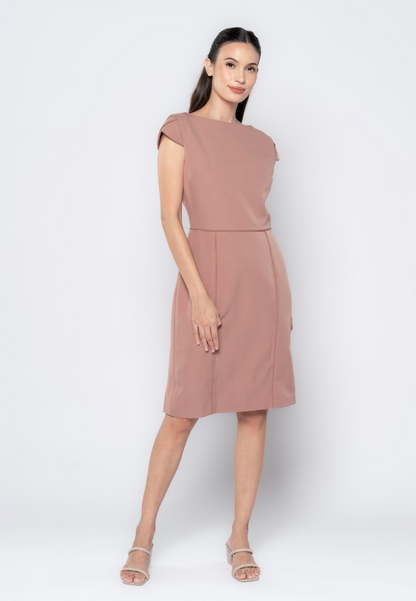 Petal Cap Sleeve Pencil Dress