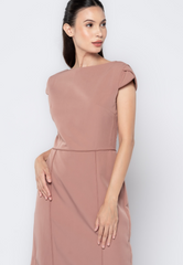 Petal Cap Sleeve Pencil Dress