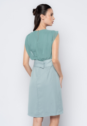Semi-Sleeveless A-Line Dress